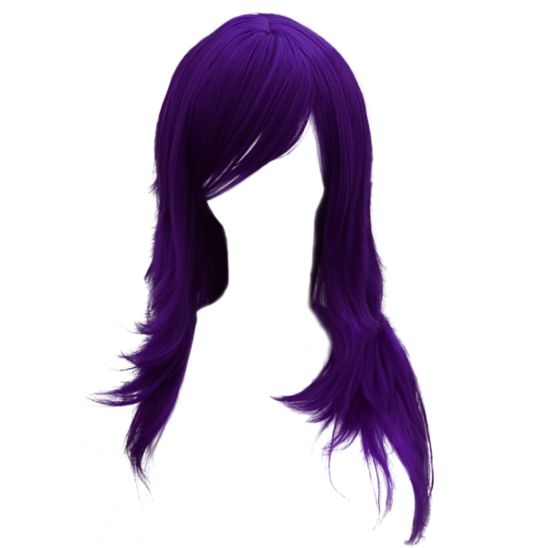 Langhaar Perücke purple
